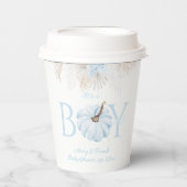 Boho Blue Pumpkin Het is een Boy Herfst Baby showe Papieren Bekers (Voorkant)