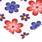 Boho Blue Purple Red Flowers Large Table Runner Lange Tafelloper (Hoek)
