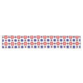 Boho Blue Purple Red Flowers Large Table Runner Lange Tafelloper (Horizontaal)