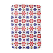 Boho Blue Purple Red Flowers Medium Bath Mat (Voorkant Verticaal)