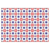 Boho Blue Purple Red Flowers Medium Tablecloth Tafelkleed (Voorkant (Horizontaal))