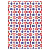 Boho Blue Purple Red Flowers Medium Tablecloth Tafelkleed (Voorkant)