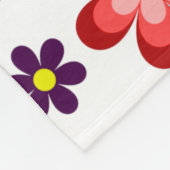 Boho Blue Purple Red Flowers Small Fleece Blanket Deken (Hoek)