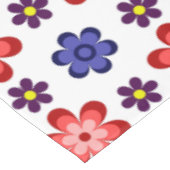 Boho Blue Purple Red Flowers Small Tablecloth Tafelkleed (Gekanteld)