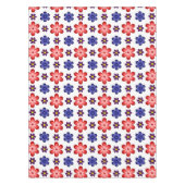 Boho Blue Purple Red Flowers Small Tablecloth Tafelkleed (Voorkant)