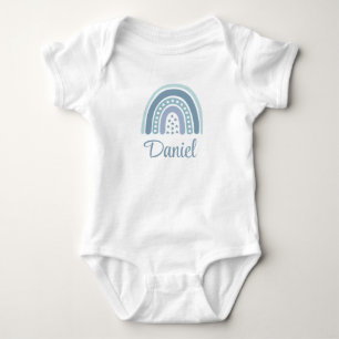 Boho Blue Rainbow Aangepaste naam Romper