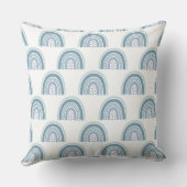 Boho Blue Rainbow Aangepaste naam Sierkussen (Achterkant)