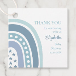 Boho Blue Rainbow Baby shower dank u Bedankjes Labels