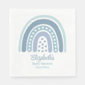 Boho Blue Rainbow Baby shower servetten (Voorkant)