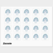 Boho Blue Rainbow-Baby shower Vierkante Sticker (Vel)