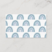 Boho Blue Rainbow Books voor Baby Enclosure Kaart (Achterkant)