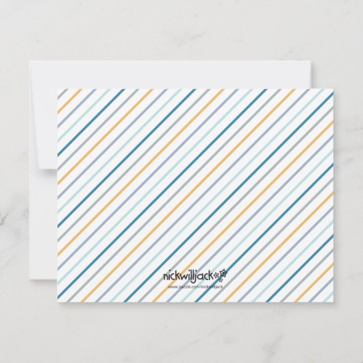 Boho Blue Rainbow Stationery Notitiekaartje (Achterkant)