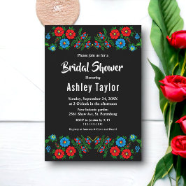 Boho Blue Red Roses Romantisch Bloemen Vrijgezelle Kaart