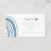 Boho Blue Regenboog Luier Raffle Bijlagekaart Informatiekaartje (Voorkant)