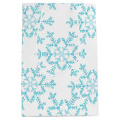 Boho Blue Snowflakes Gift Bag Medium Cadeauzakje (Voorkant)