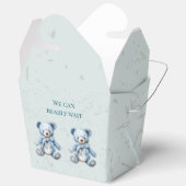 Boho Blue Teddy Bears Bedankdoosjes (Open)