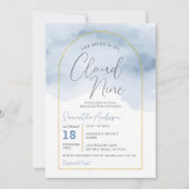 Boho Blue The Bride staat op Nine Cloud Vrijgezell Kaart (Voorkant)