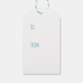 Boho Blue Verjaardagswensen Cadeaulabel (Achterkant)