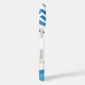 Boho Blue Waterverf Abstract | Monogrammfoonfoto Case-Mate iPhone Case (Achterkant / Rechts)