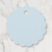 Boho Blue Waterverf Baby shower Bedankjes Labels (Achterkant)