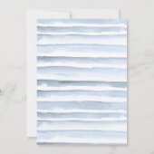 Boho Blue Waterverf Beach Wedding Kaart (Achterkant)