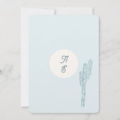 Boho Blue Wedding Kaart (Achterkant)