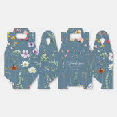 Boho Blue Wildflower Meadow Wedding Bedankt Bedankdoosjes (Ongevouwen)