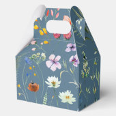 Boho Blue Wildflower Meadow Wedding Bedankt Bedankdoosjes (Achterkant)