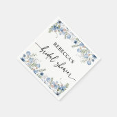 Boho Blue Wildflower Vrijgezellenfeest Napkins Servet (Hoek)