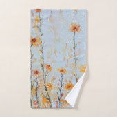 Boho  Blue Wildflowers Bad Handdoek (Handdoek)