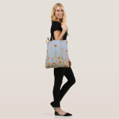 Boho Blue Wildflowers Tote Bag (Op model)