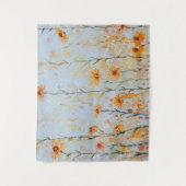 Boho Blue Wildflowers Wandkleed (Voorkant)