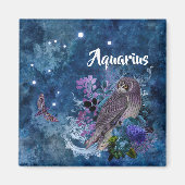 Boho Blue Zodiac Aquarius Constellation Magneet (Voorkant)