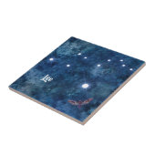 Boho Blue Zodiac Leo Constellation Tegeltje (Zijkant)
