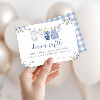 Boho Blueberry Baby Shower Luierspel Kaart