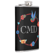 Boho Bluebird  Flask Heupfles (Rechts)