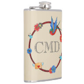 Boho Bluebird  Flask Heupfles (Rechts)