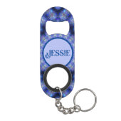 Boho Blues Personalize Name Gift Mini Flessenopener (Achterkant)