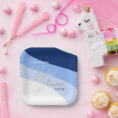 Boho Blues Streaming Shades Vrijgezellenfeest Papieren Bordje (Feest)