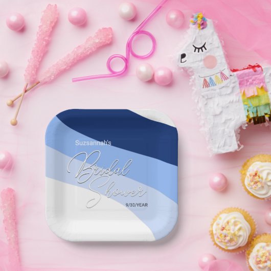 Boho Blues Streaming Shades Vrijgezellenfeest Papieren Bordje (Feest)