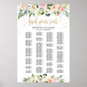 Boho blush alphabetical bruiloft sediagram poster (Voorkant)