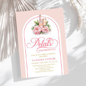 Boho blush and gold bridal shower invite template kaart