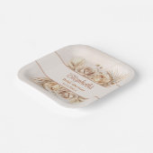 Boho Blush Bloemen Baby shower Papieren Bordje (Gebogen)