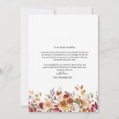 Boho Blush Bloemen Bruiloft Uitnodiging (Achterkant)
