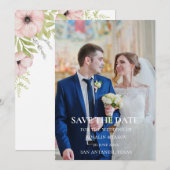 Boho Blush Bloemen Bruiloft Uitnodiging (Voorkant / Achterkant)