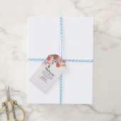 Boho Blush Bloemen Bruiloft Uitnodiging Cadeaulabel (Met Touw)