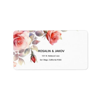 Boho Blush Bloemen Bruiloft Uitnodiging Etiket