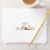 Boho Blush Bloemen Bruiloft Uitnodiging Etiket (Insitu)