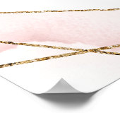 Boho blush bloemen eucalyptus goud bruiloft Tijdli Poster (Hoek)