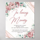 Boho blush bloemen eucalyptus Ter liefdevolle heri Poster (Voorkant)